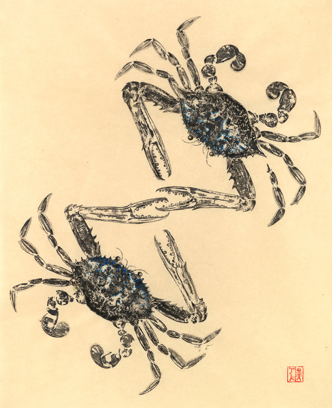 Crab Print by Salty Bones, fisherman gift, fish art, gift for Dad, fish lovers, coastal style, fish painting, crabs, blue manna crabs, fishing, fish art, coastal art, beach theme, gyotaku, gifts for dad, fathers day, gifts for men, gifts for fishermen, fisherman, fish