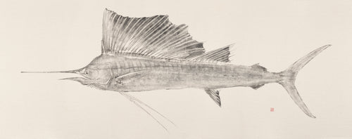 Monochrome Sailfish Print