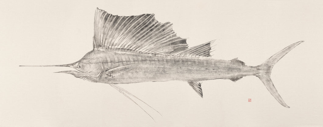 Monochrome Sailfish Print