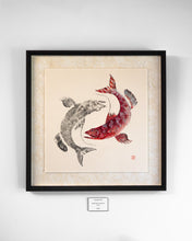 "Chasing Tails" Original Gyotaku